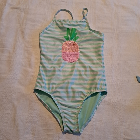 Gap girls size large flipping sequin pineapple swim suit - Picture 1 of 4